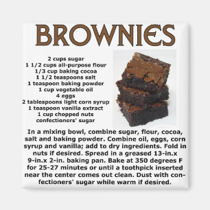 Imán Receta del brownie