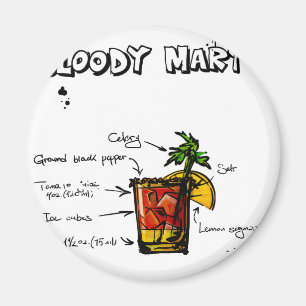 Imán Receta del cóctel del bloody mary