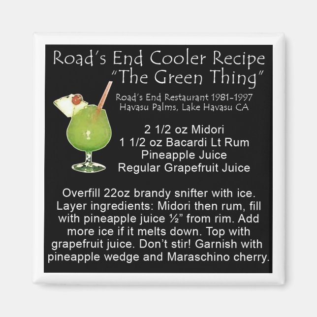 Imán Receta Green Thing (Frente)