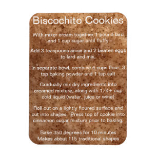 Imán Receta oficial de galletas Biscochito de Nuevo Méx