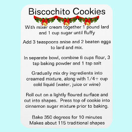Imán Receta oficial de galletas Biscochito de Nuevo Méx