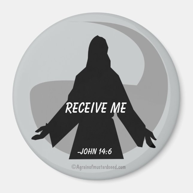 Imán Recibir Citas De La Biblia De John 14:6 (Frente)