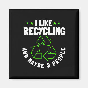 Imán Reciclaje ambientalista reciclar la naturaleza del