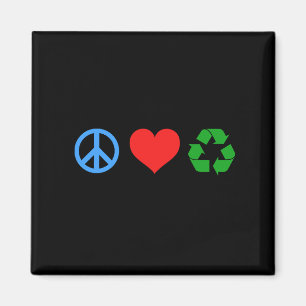 Imán Reciclaje de amor por la paz