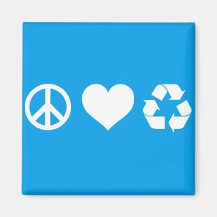 Imán Reciclaje de amor por la paz