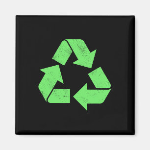 Imán Reciclaje Logotipo Vintage Reciclaje Ea ecologista