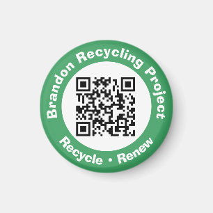 Imán Reciclando el proyecto de reciclaje de código QR R