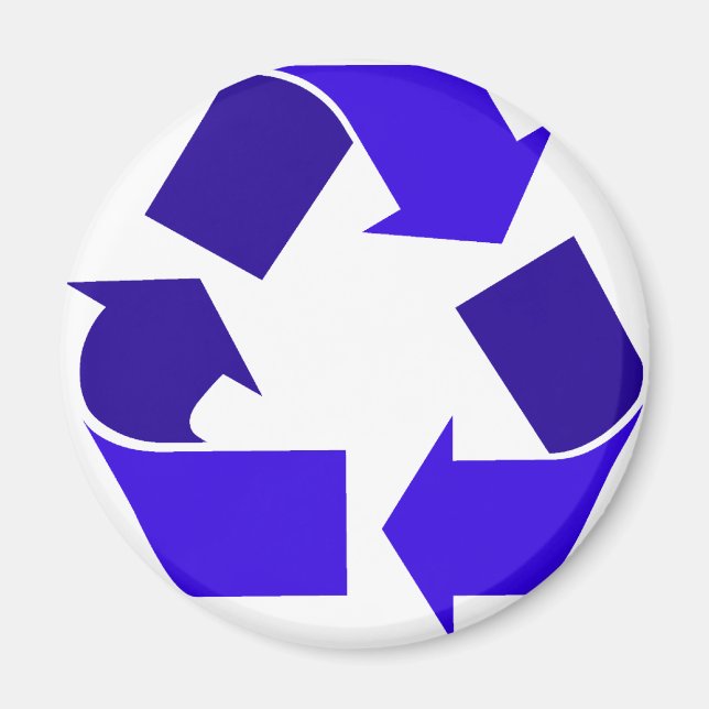 Imán reciclar azul (Frente)