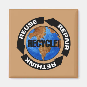 Imán Reciclar mundo