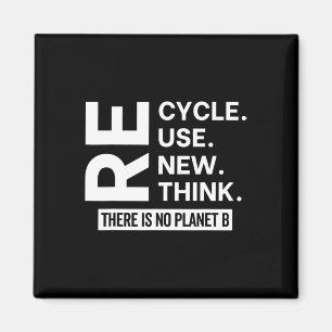 Imán Reciclar Reutilizar Renovar Repensar No Hay Planet