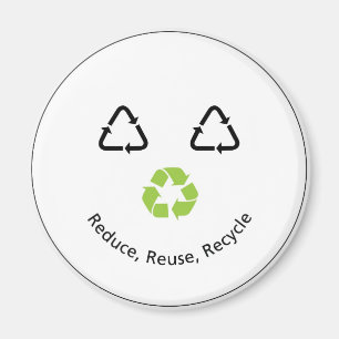 Imán Recicle la cara divertida