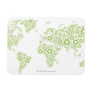 Imán Recicle los símbolos usados para crear el planeta