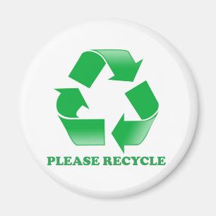 Imán Recicle por favor. Reciclaje de conciencia. Va el