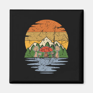 Imán Recolección de setas retro