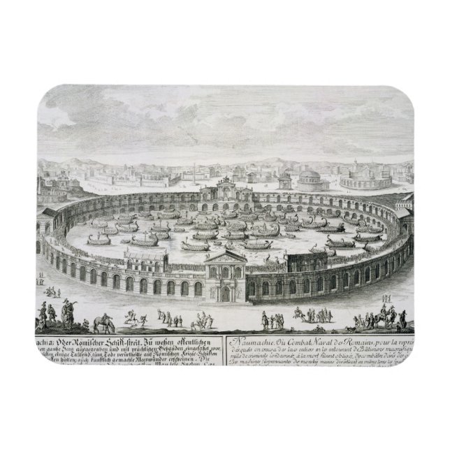 Imán Reconstrucción de una batalla naval romana, de Ent (Horizontal)