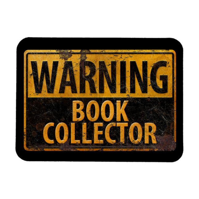 Imán RECOPILADOR DE LIBROS DE ADVERTENCIA - Rótulo de P (Horizontal)