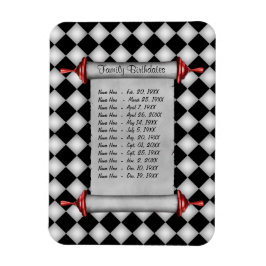 Imán Recordatorio de cumpleaños de familia magnética - 