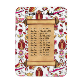 Imán Recordatorio de cumpleaños de familia magnética - 