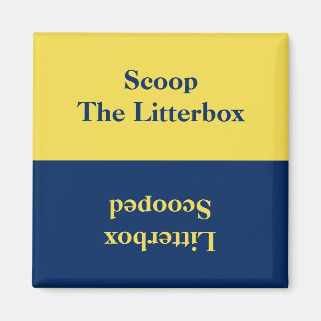 Imán Recordatorio de la caja de la litro de gato revers (Frente)