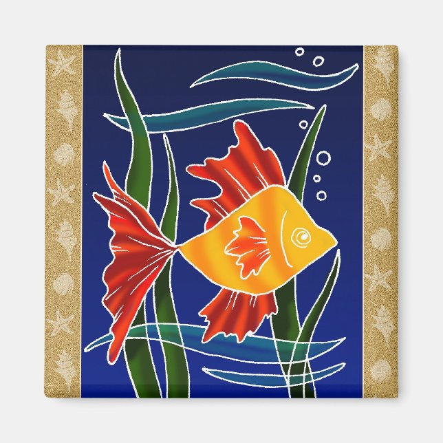 Imán ¡Recordatorio de playa! (Frente)