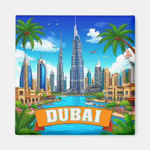 Imán 🧲 Recordatorio de vacaciones en Dubai para amante
