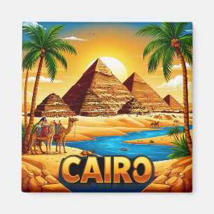 Imán 🧲 Recordatorio de viaje a El Cairo Egipto para am