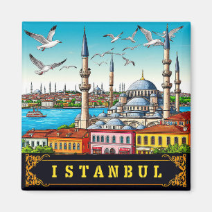 Imán 🧲 Recordatorio de viaje a Estambul Turquía De Vac