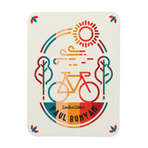 Imán Recorrido ciclista Retro Paul Bunyan