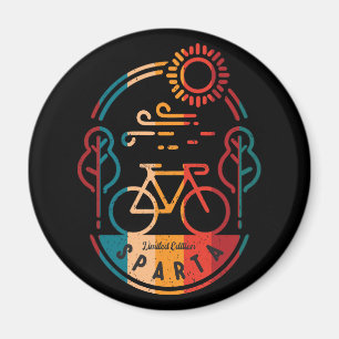 Imán Recorrido de ciclismo de esparta retro