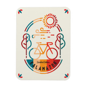 Imán Recorrido de ciclismo Retro Kalamazoo
