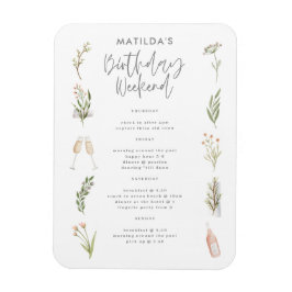 Imán Recorrido de fin de semana de cumpleaños floral ac