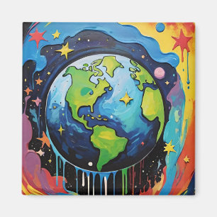 Imán Recorrido de pintura en el planeta Tierra