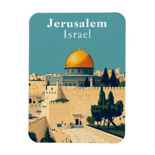 Imán Recorrido de viaje de Retro Jerusalem Israel