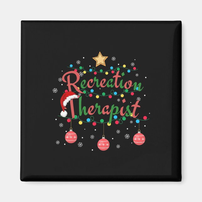 Imán Recreación retro Navidades terapeutas (Frente)