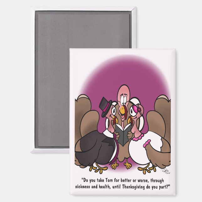 Imán rectangular Boda de Turquía (Anverso/Reverso)