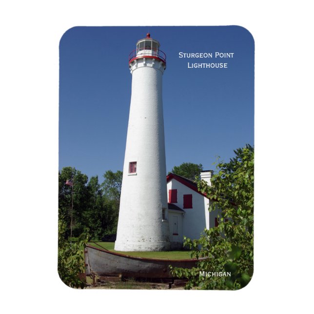 Imán rectangular de faro de punto de esturión (Vertical)