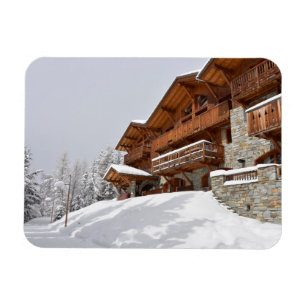 Imán rectangular de la foto del chalet de la