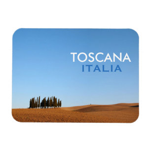 Imán rectangular de Toscana con el ciprés y el