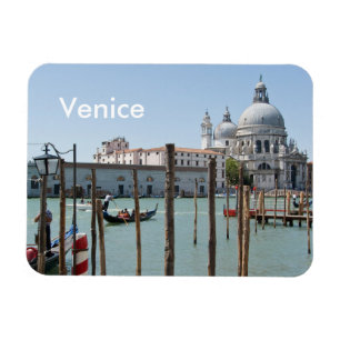 Imán rectangular de Venecia con texto