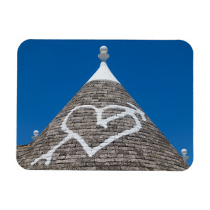 Imán rectangular del tejado de la casa de Trulli