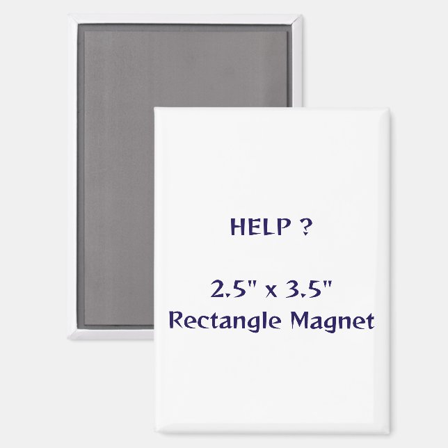 Imán rectángulo de 6,4 cm x 8,9 cm (Anverso/Reverso)