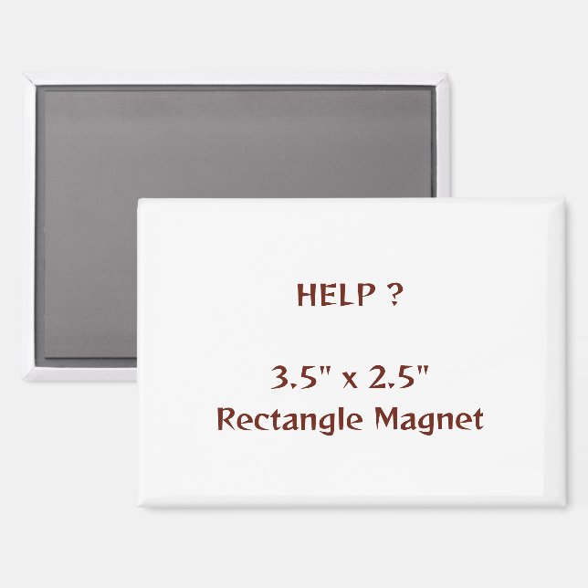 Imán rectángulo de 8,9 cm x 6,4 cm (Anverso/Reverso)