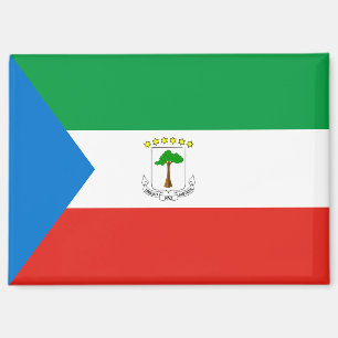 Imán Rectángulo de Bandera Nacional de Guinea Ecua