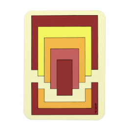 Imán Rectángulo Resumen multicolor (estilo 70)