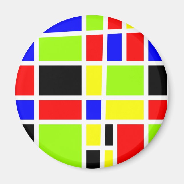 Imán Rectángulos coloridos (Frente)