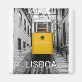 Imán Recuento vintage de tranvía retro de Lisboa Portug