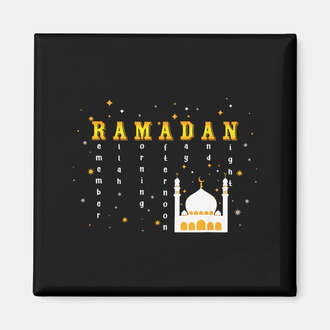 Imán Recuerda a Allah Ramadán Mubarak Kareem (Frente)