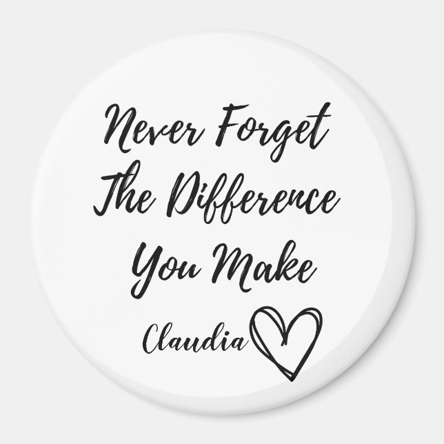 Imán Recuerda Personalizado Nunca La Diferencia Que Mar (Frente)