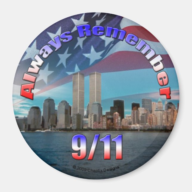 Imán Recuerde siempre el 9/11 (Frente)