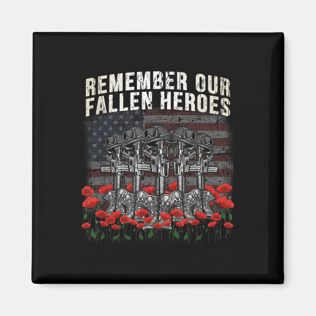 Imán Recuerden nuestro recuerdo de nuestros héroes caíd (Frente)